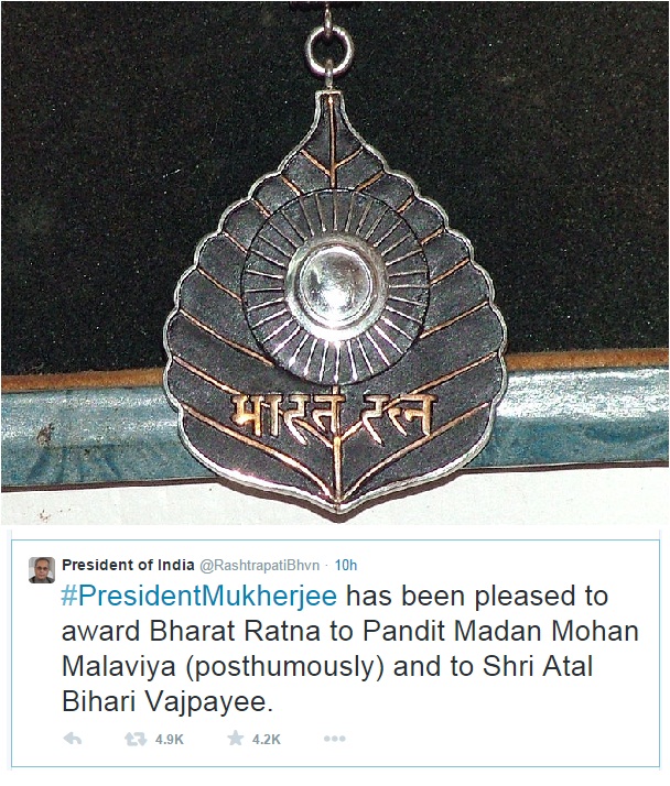Bharat Ratna to Pandit Madan Mohan Malaviya