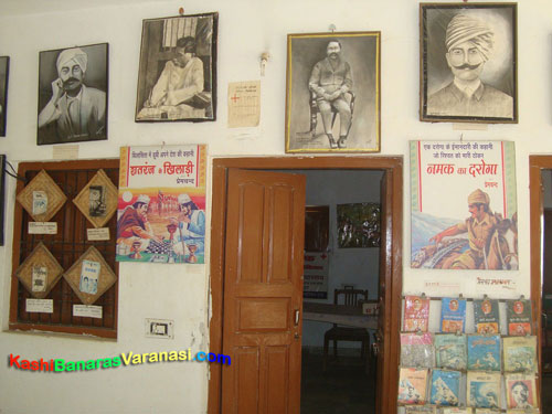 Premchand's books poster at his memorial