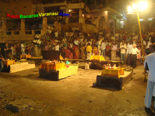 Ganga Arti at ghats of Varanasi